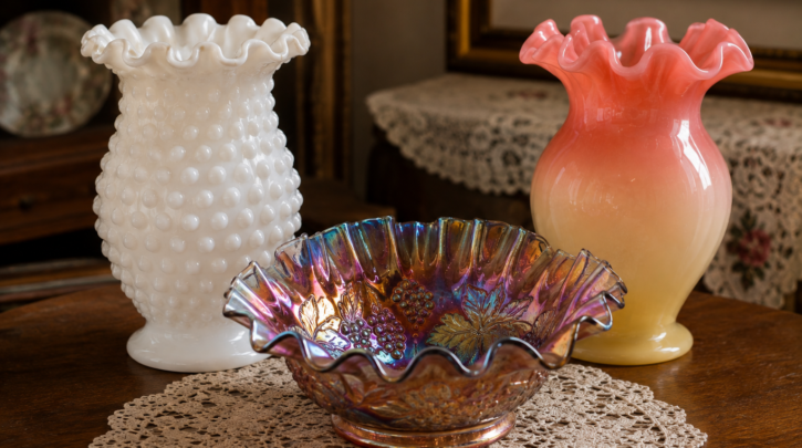 Illustration of assessing a mixed collection of Fenton glass pieces